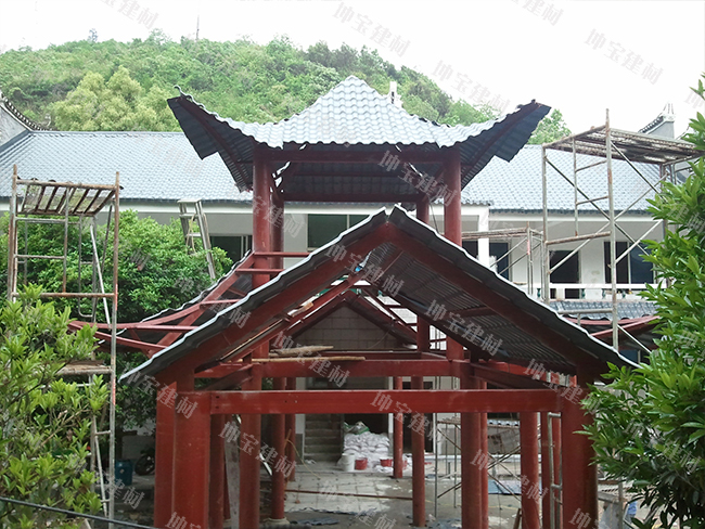 景觀建筑樹(shù)脂瓦圖